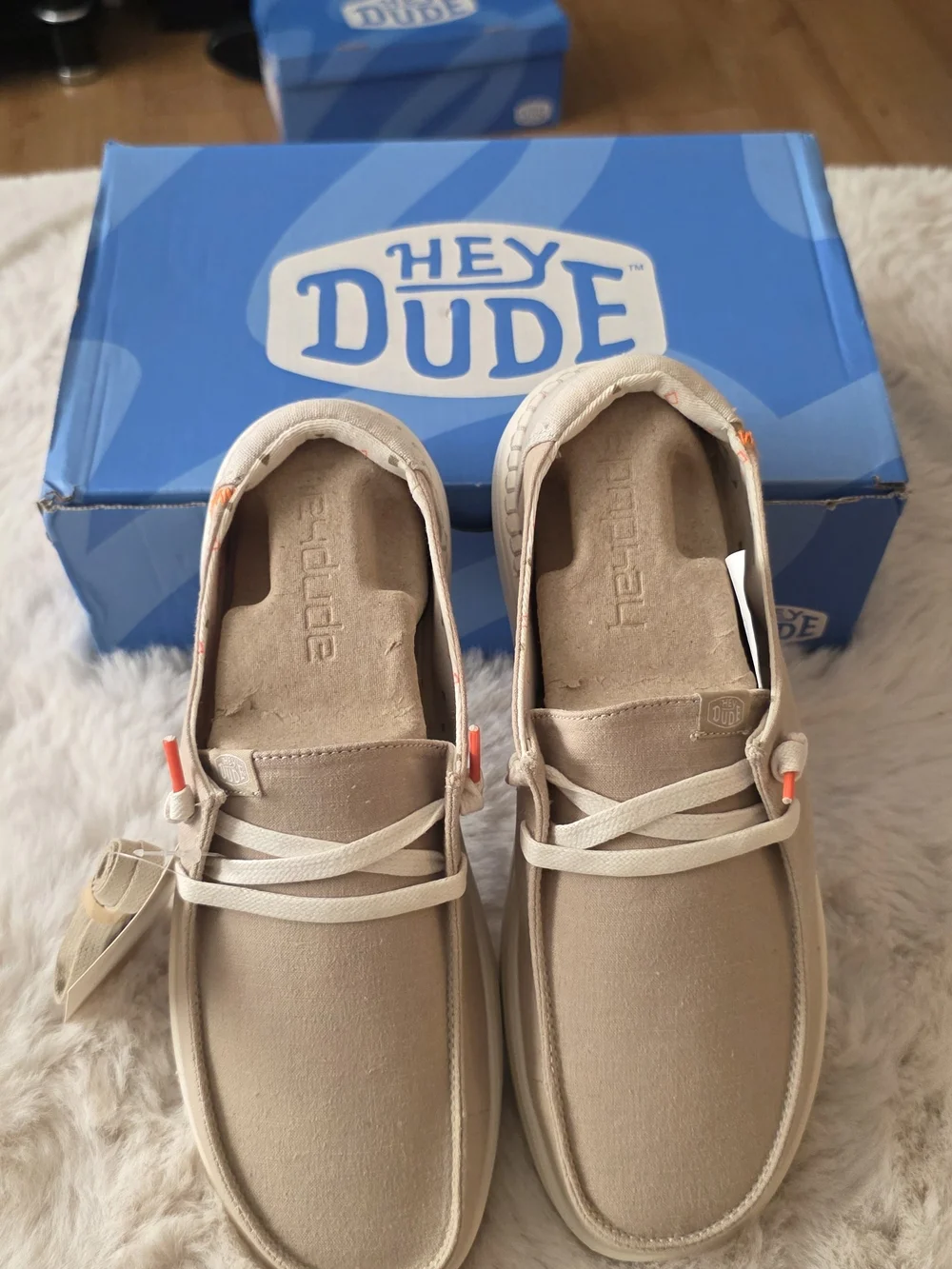 Hey Dude Women's Wally Lightweight Slip-On in Beige